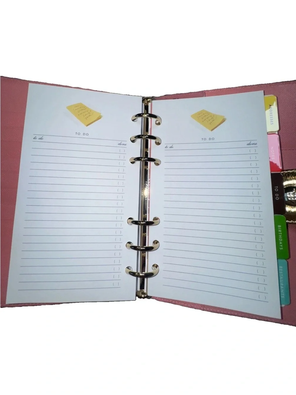 Vintage 2006 Kate Spade Debra Personal Planner Broome Street Oro Blush Organizer